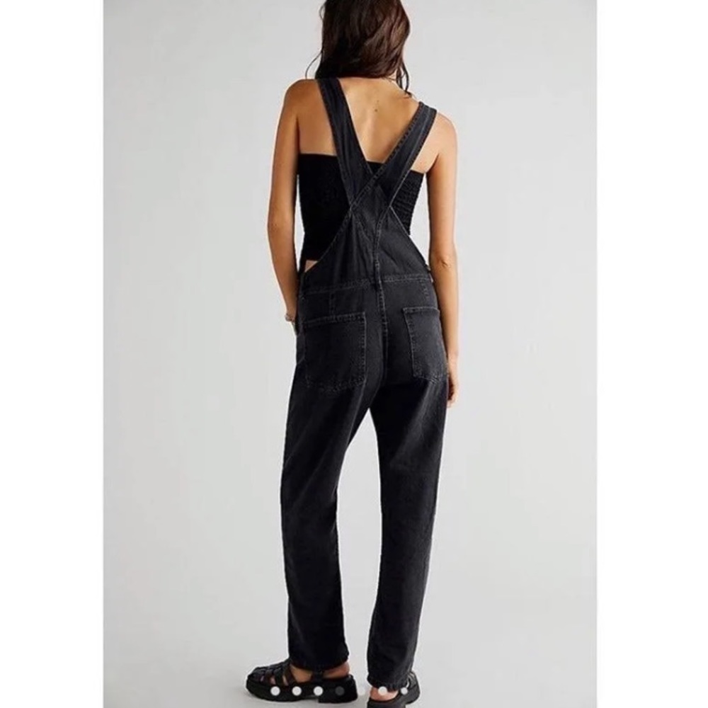 Free People We The Free Ziggy Denim Overalls Black - Picture 2 of 7